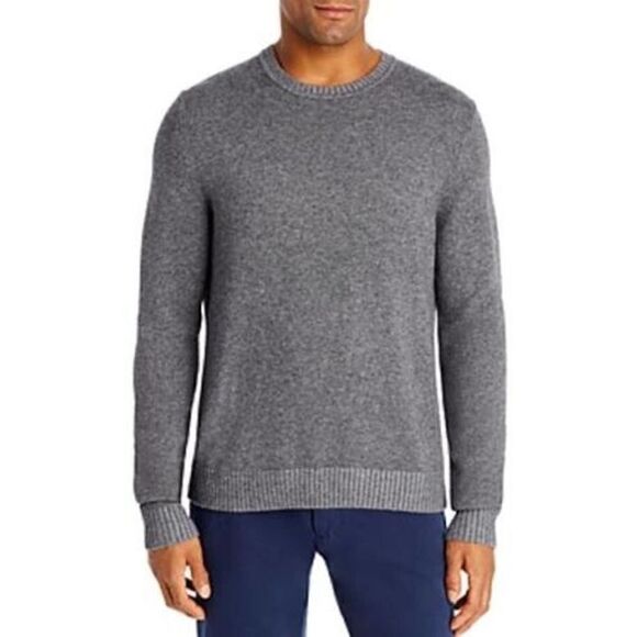 New Dylan Gray Men US L Large Crewneck Sweater Wool Cashmere Sweatshirt Pullover - Picture 1 of 10